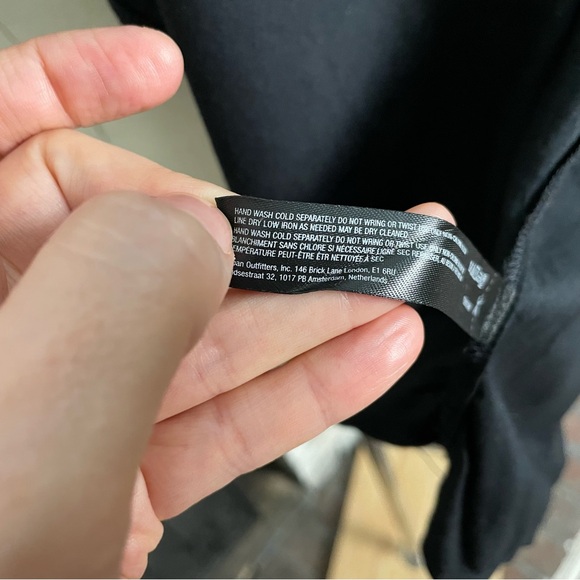 Free People Vintage Summer Plunge Neckline Tie Black Button Front Maxi Dress - Picture 13 of 13